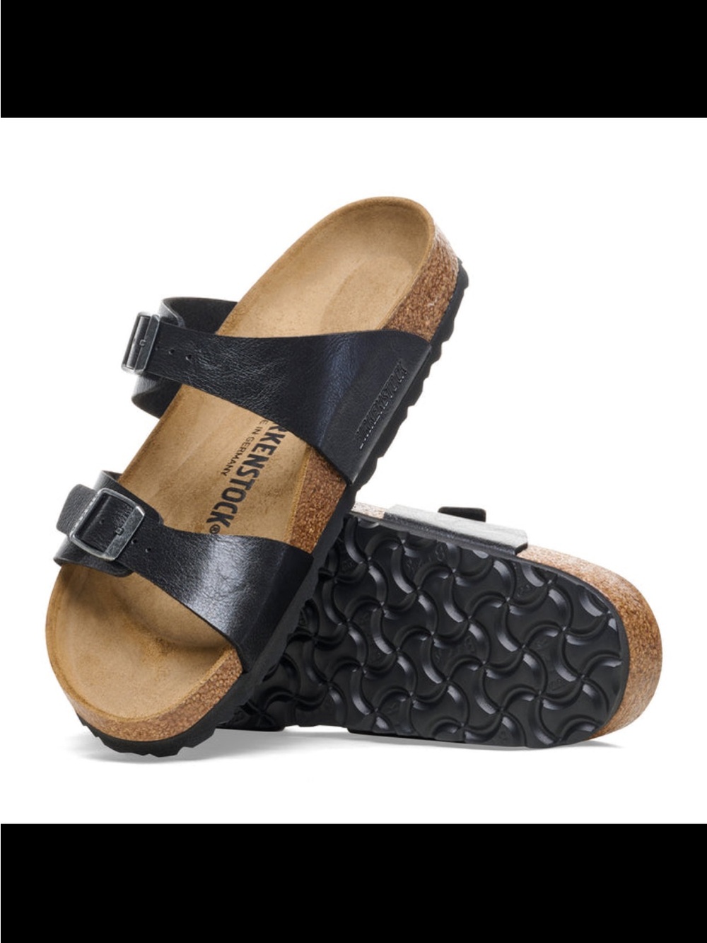 Birkenstock Sydney BS Graceful Licorice Black Sandals EU 38 US 7 NEW WITH BOX